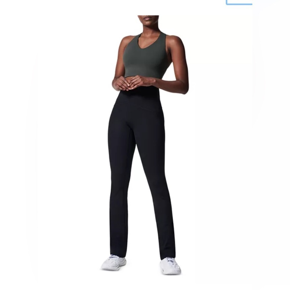 Spanx Booty Boost flare leggings yoga pants in very black